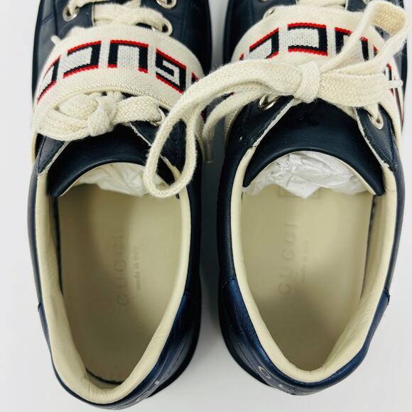 Gucci Navy Ace Sneakers Size 30 (12.5 US) - Picture 8 of 9